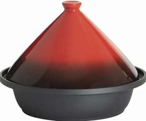 Tajine Induction et Vitro-céramique INOX (Rouge et Noir degradé)