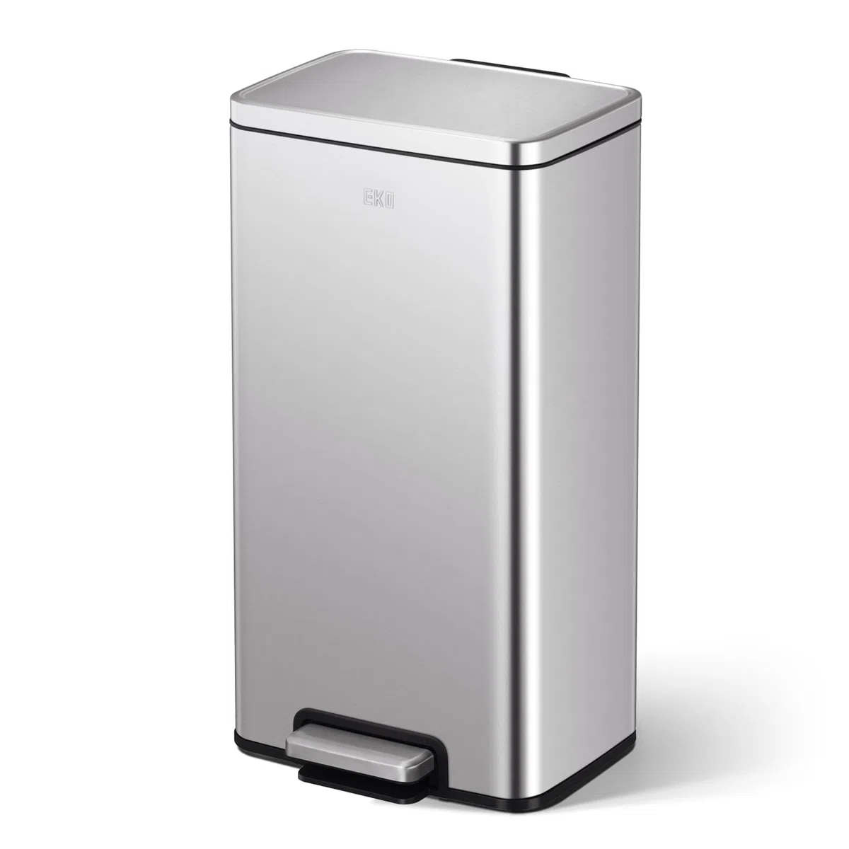 EKO Poubelle Cuisine Madison 30L avec Pédale | Acier INOX Anti-Traces | Fermeture Ralentie et Silencieuse | Compact Moderne Salle Bain