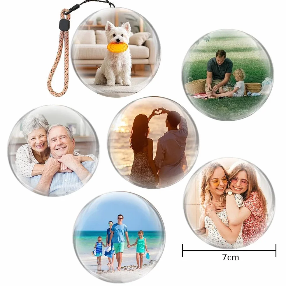 Album photo numérique boule de cristal 3D, affichage vidéo numérique en boule de cristal personnalisée, cadeau DIY avec écran électronique pour couples, animaux domestiques, albums de mariage