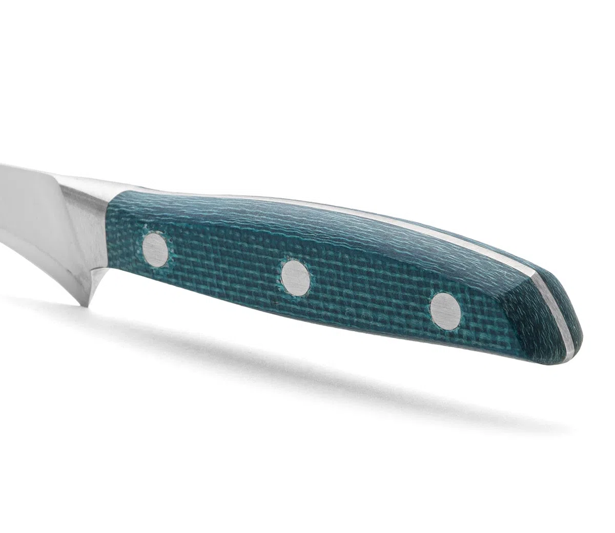 Arcos Couteau à Jambon Forgé avec Lame de 250 mm – Poignée en Micarta et Bord en Soie Spéciale, Plus Grand Confort et Résistance – Argenté, Série Brooklyn, Couleur Bleue