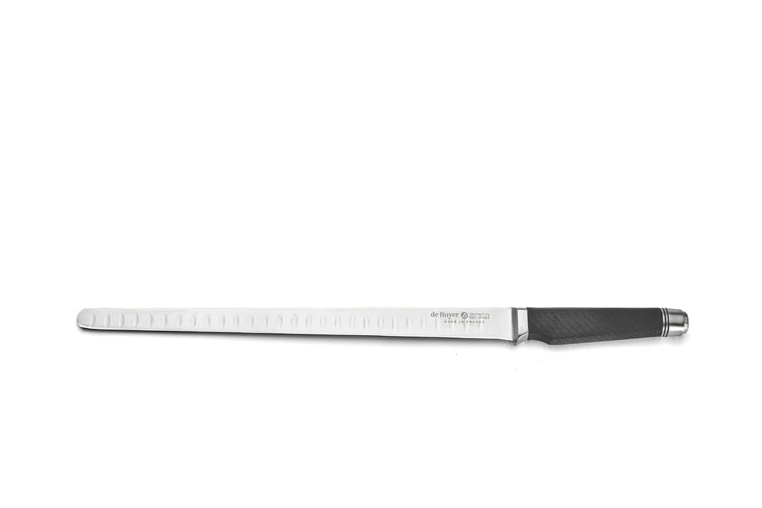 De Buyer - Couteau tranchelard Santoku FK2 en acier inoxydable - Longueur 30 cm -, Noir