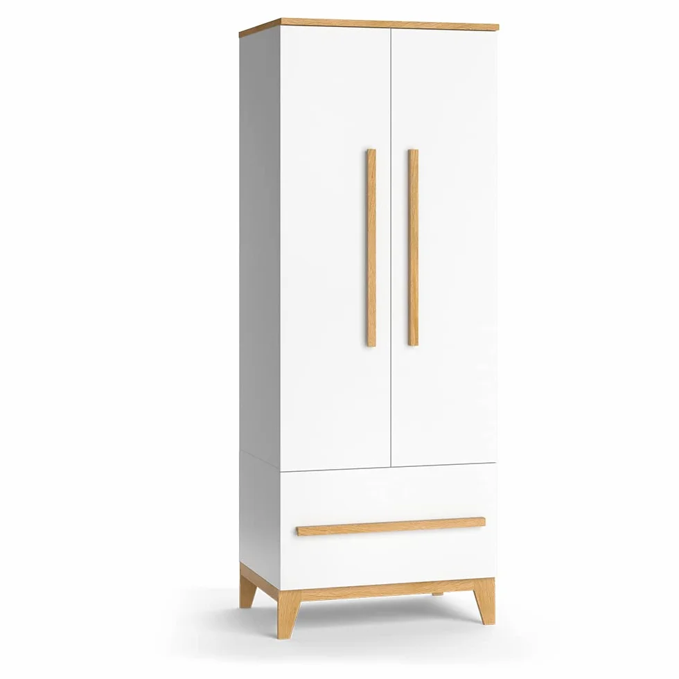 VitaliSpa Armoire Enfants Malia Blanc 70x186.8cm Rangement Vêtements