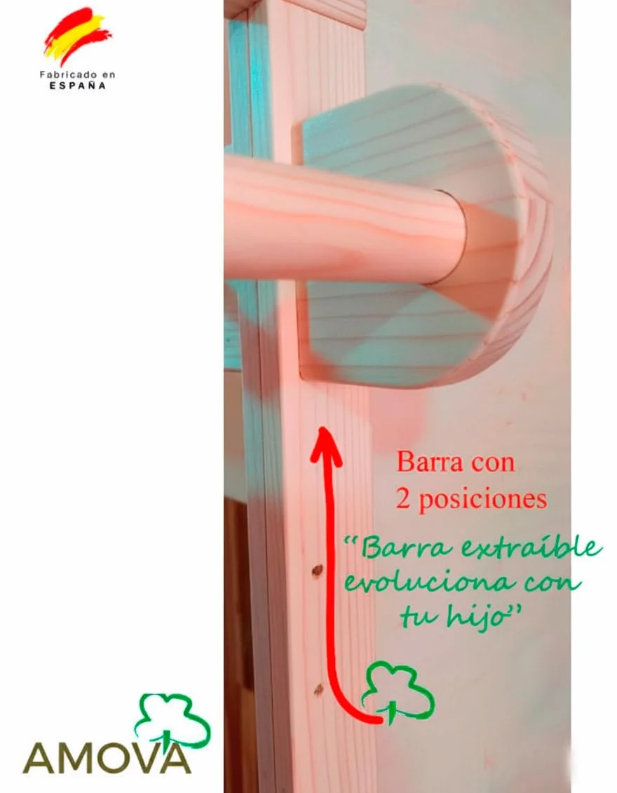 Miroir de sécurité Montessori avec Barre, marquage CE