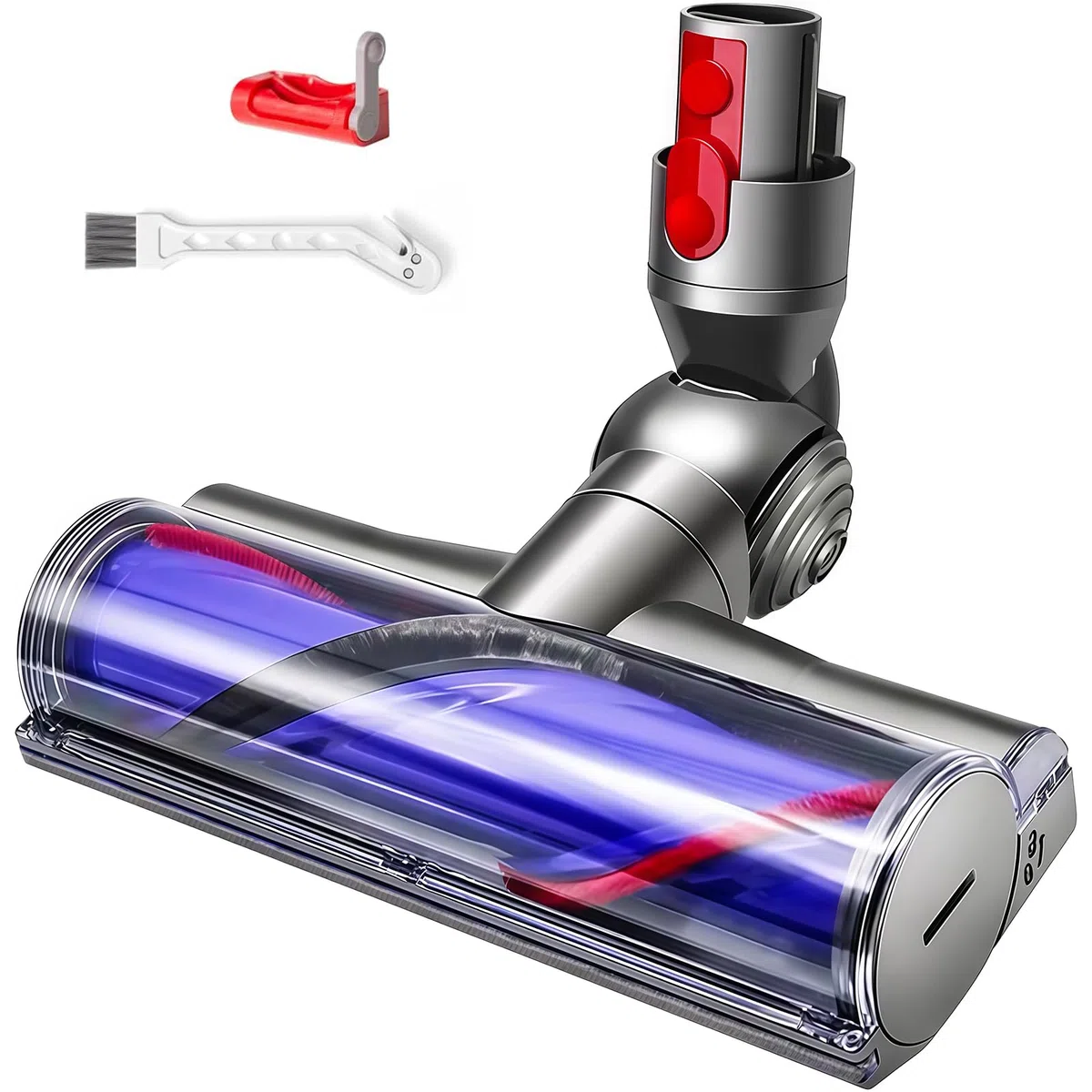 Tête de Brosse pour Dyson V7 V8 V10 V11 V15, Brosse électrique pour Dyson SV10 SV11 SV12 SV14, Pièce de Remplacement pour Brosse à Rouleau, Compatible Tapis & Sols Durs
