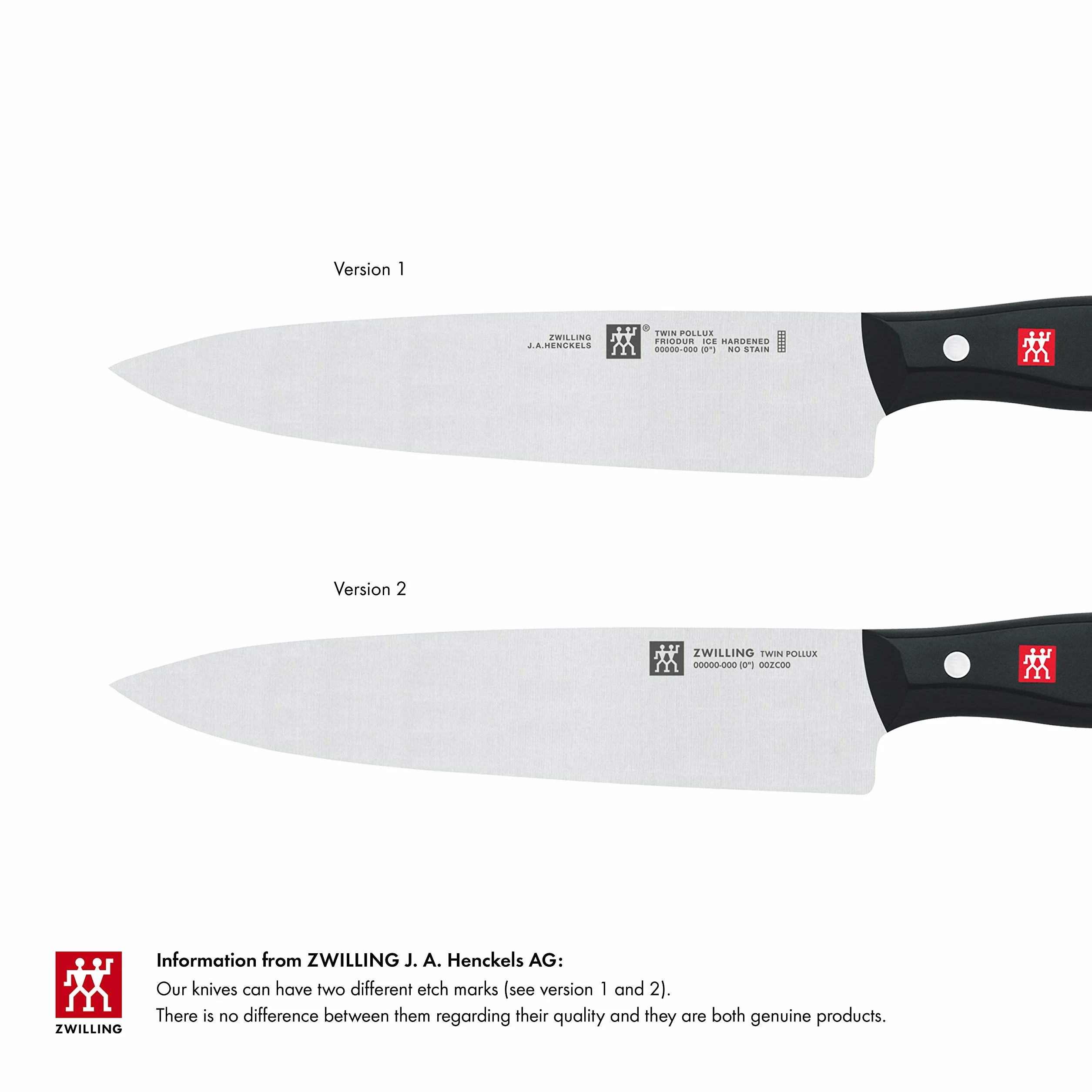 ZWILLING Twin Pollux Couteau de chef, lame 20 cm, acier spécial inoxydable, manche synthétique à rivets, noir