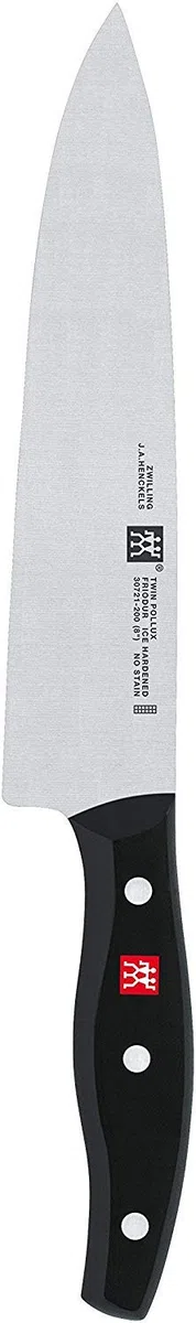 ZWILLING Twin Pollux Couteau de chef, lame 20 cm, acier spécial inoxydable, manche synthétique à rivets, noir