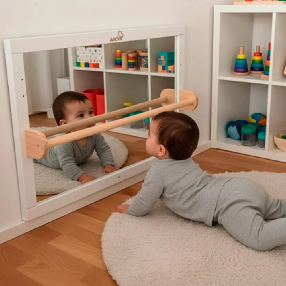 Miroir de sécurité Montessori avec Barre, marquage CE