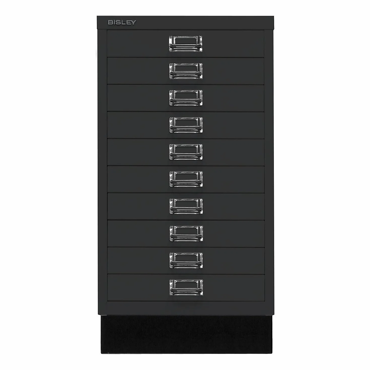BISLEY MultiDrawer Série 29 Socle DIN A3 10 tiroirs métal Noir 43,2 x 34,9 x 67 cm