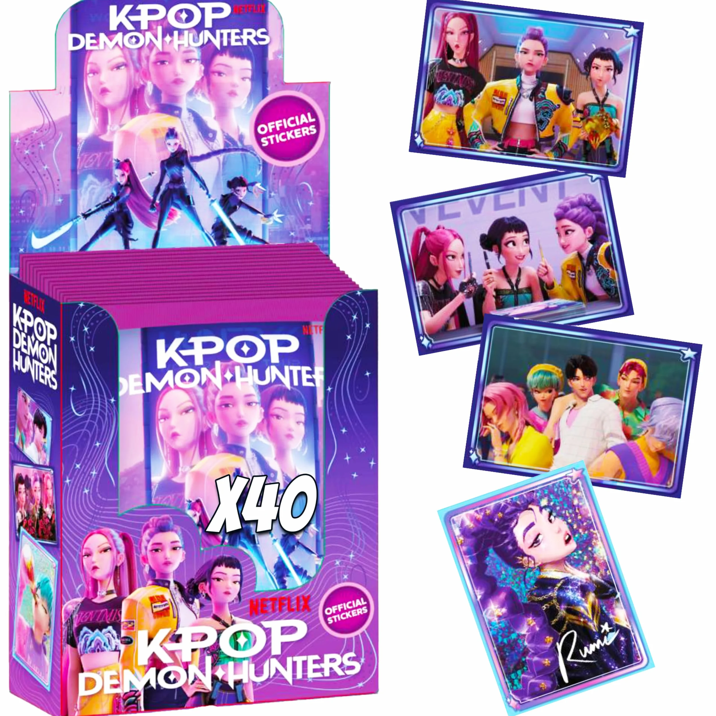 KPop Demon Hunters 40 sachets figurines autocollants officiels Netflix