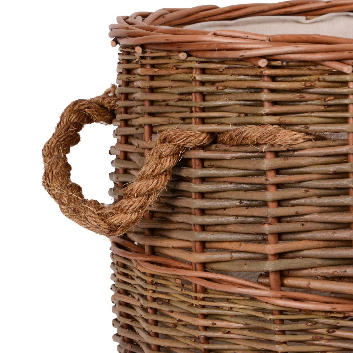 RM Design Panier en osier pour bois de chauffage Panier à linge ou décoration Diamètre 50 cm