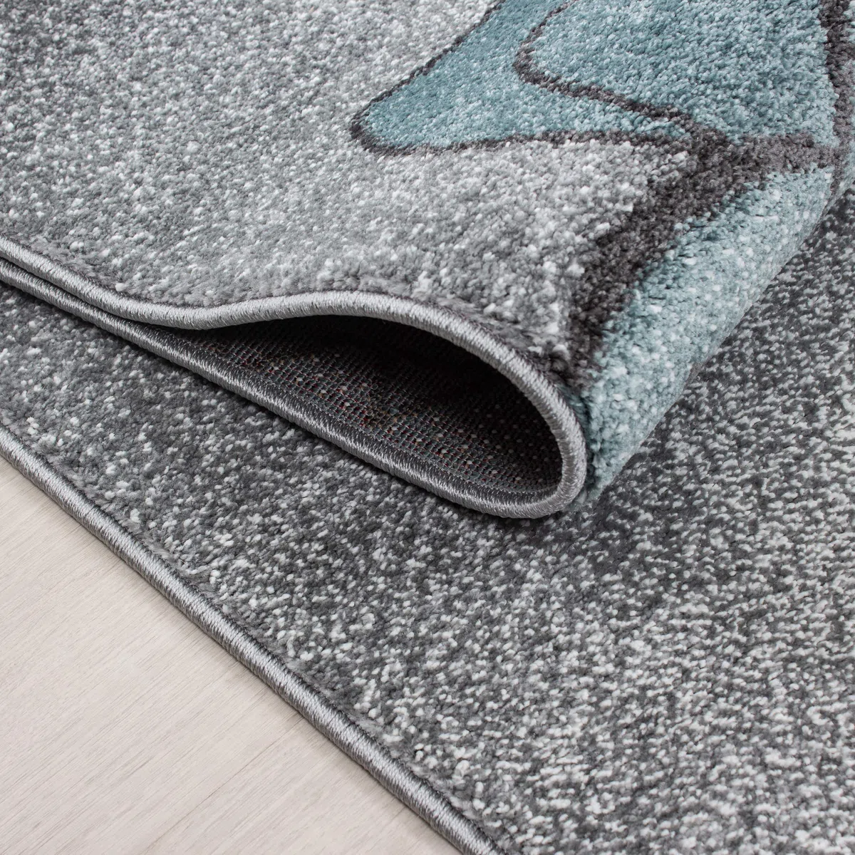 Teppium Tapis pour Enfants avec Motif Ours, Doux et Confortable, pour Chambre de bébé, Salle de Jeux, Chambre d'enfant, à Poils Courts, Moelleux Taille: 160 x 230 cm, Couleur: Bleu-5