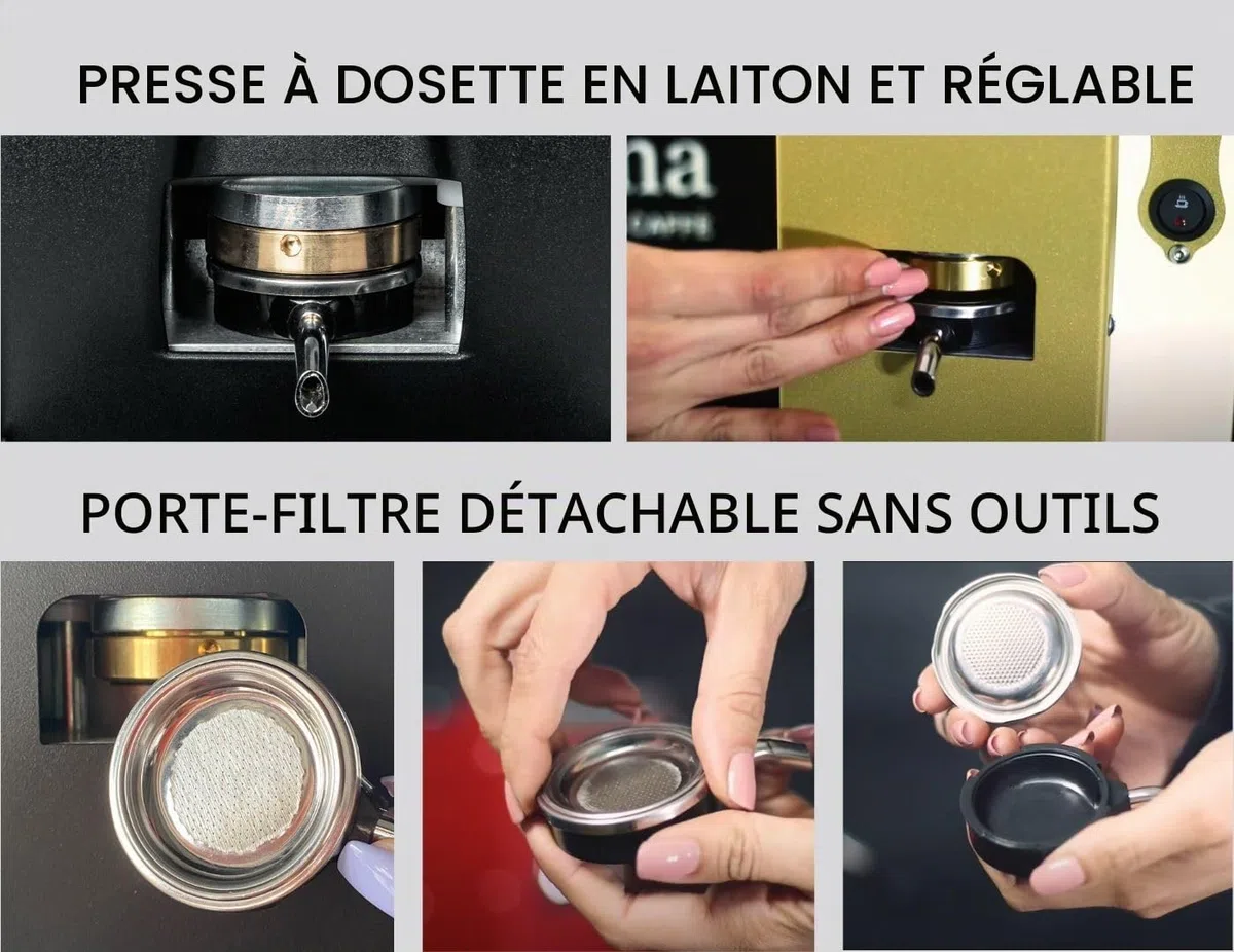 aroma Plus Basic Machine à café dosettes 44 mm Taupe