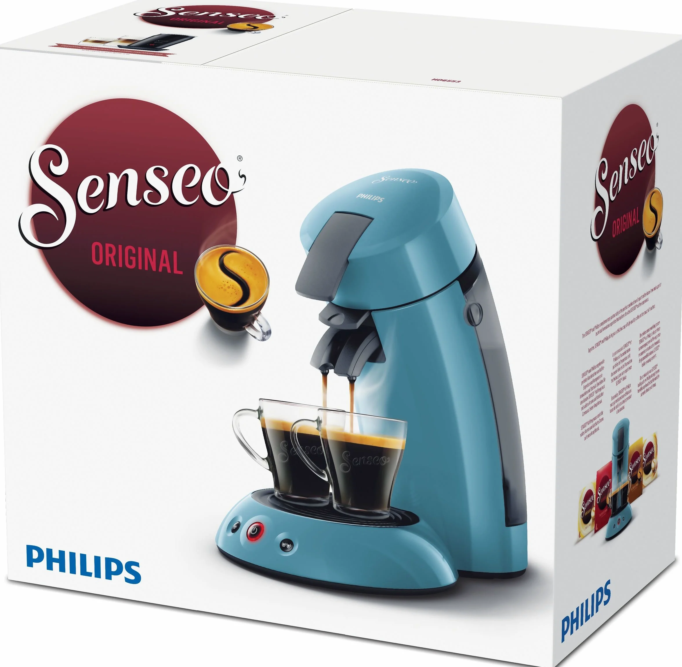 Senseo Original 1OU2 Tasses Reservoir 0,7L Arret Bleu Gris