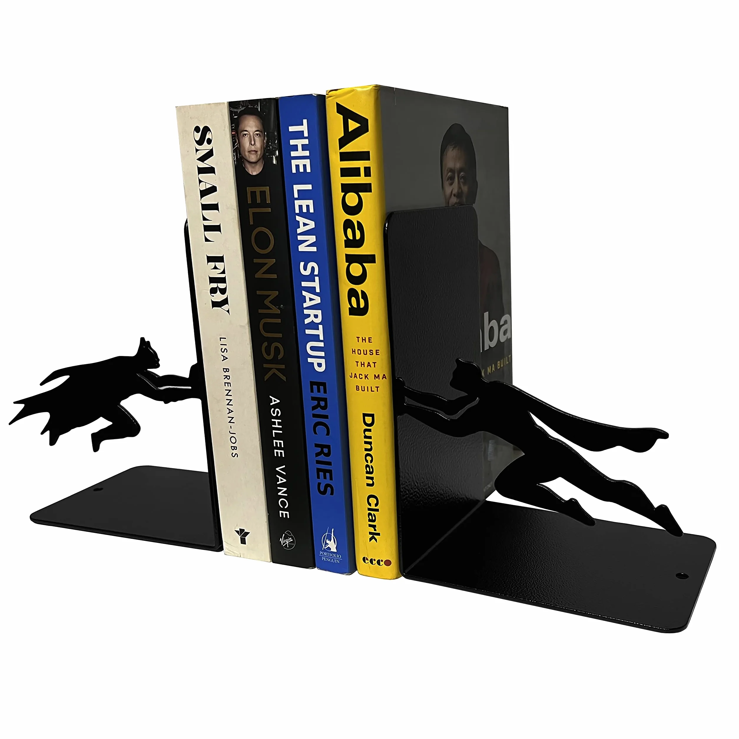 Serre-livres décoratifs super-héros en métal pour livres lourds, décoration maison 1,1 kg/paire