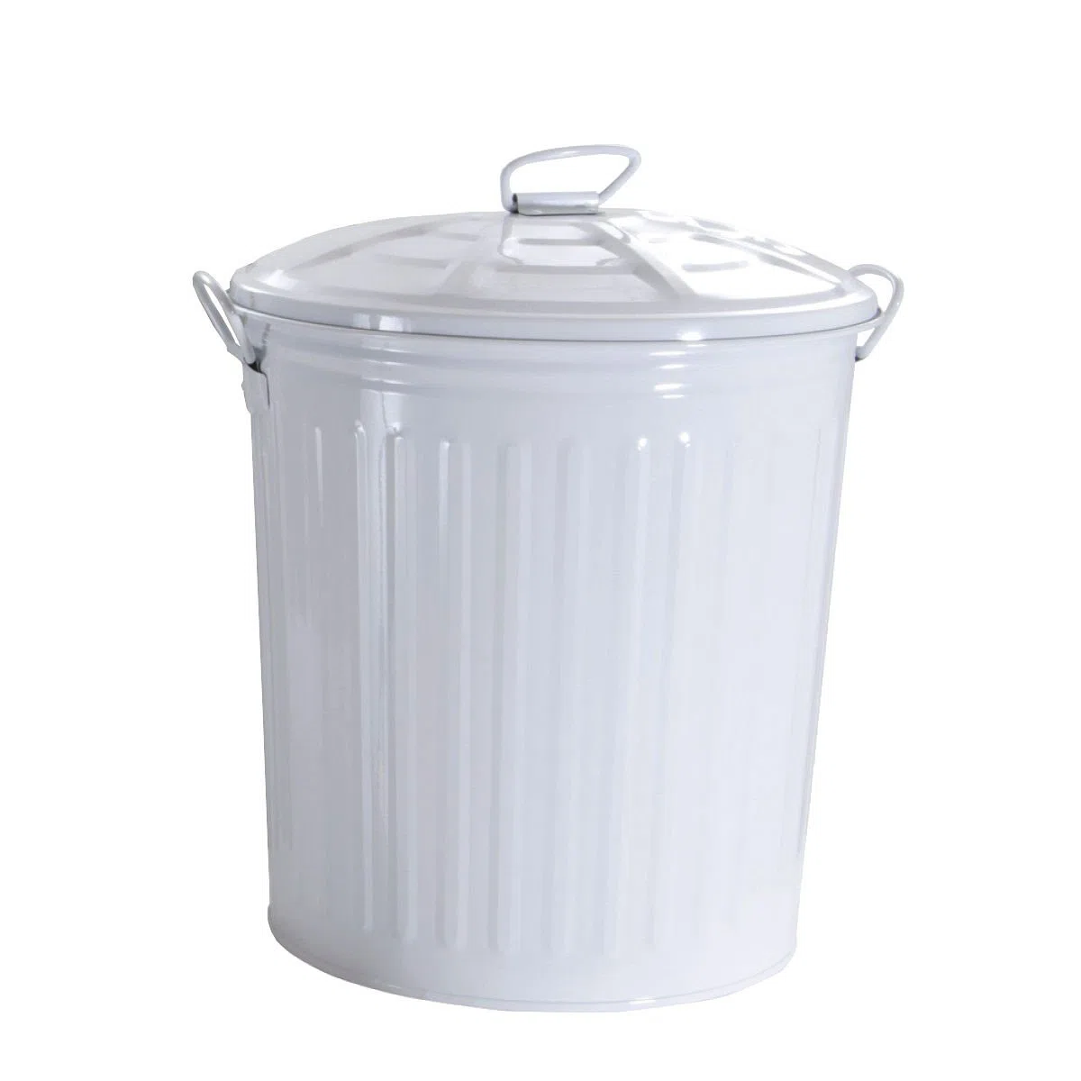 King Collection King Home B1219431/B Poubelle Lt.35 Verni, Blanc