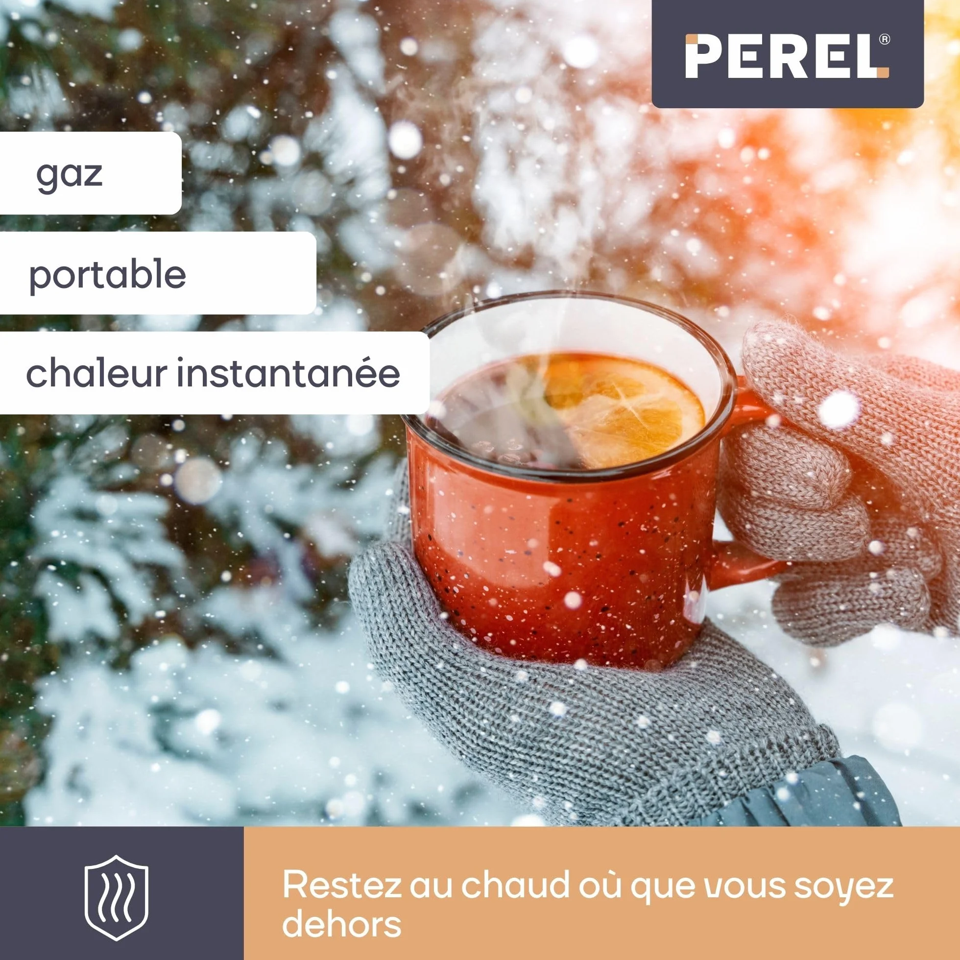 Perel Chauffage radiant au gaz 4500 W butane propane
