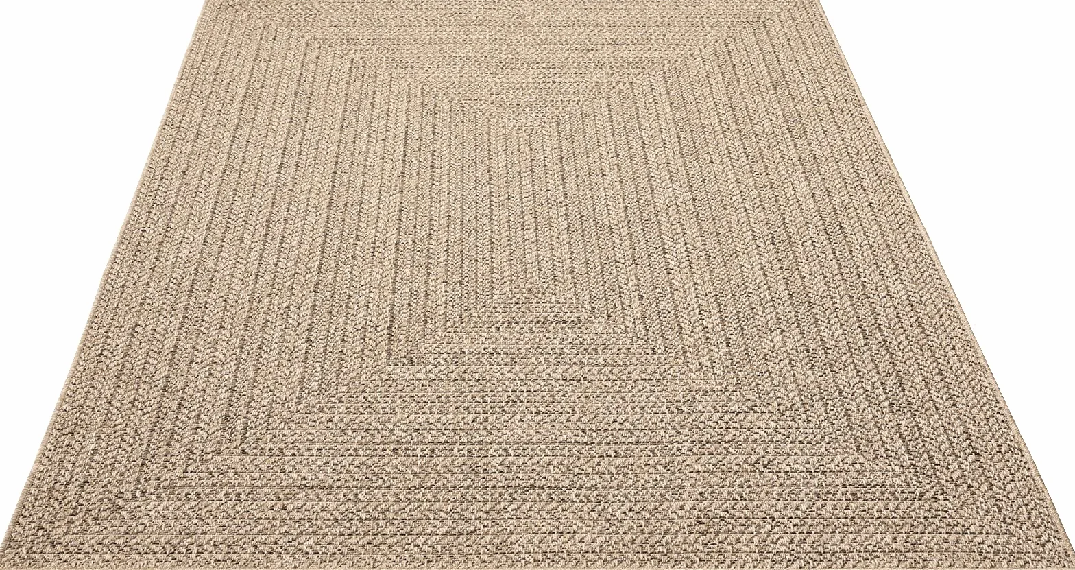Tapis Kansas 160 x 230 cm, Intérieur Confortable, Style Jute Naturel, Facile à Nettoyer