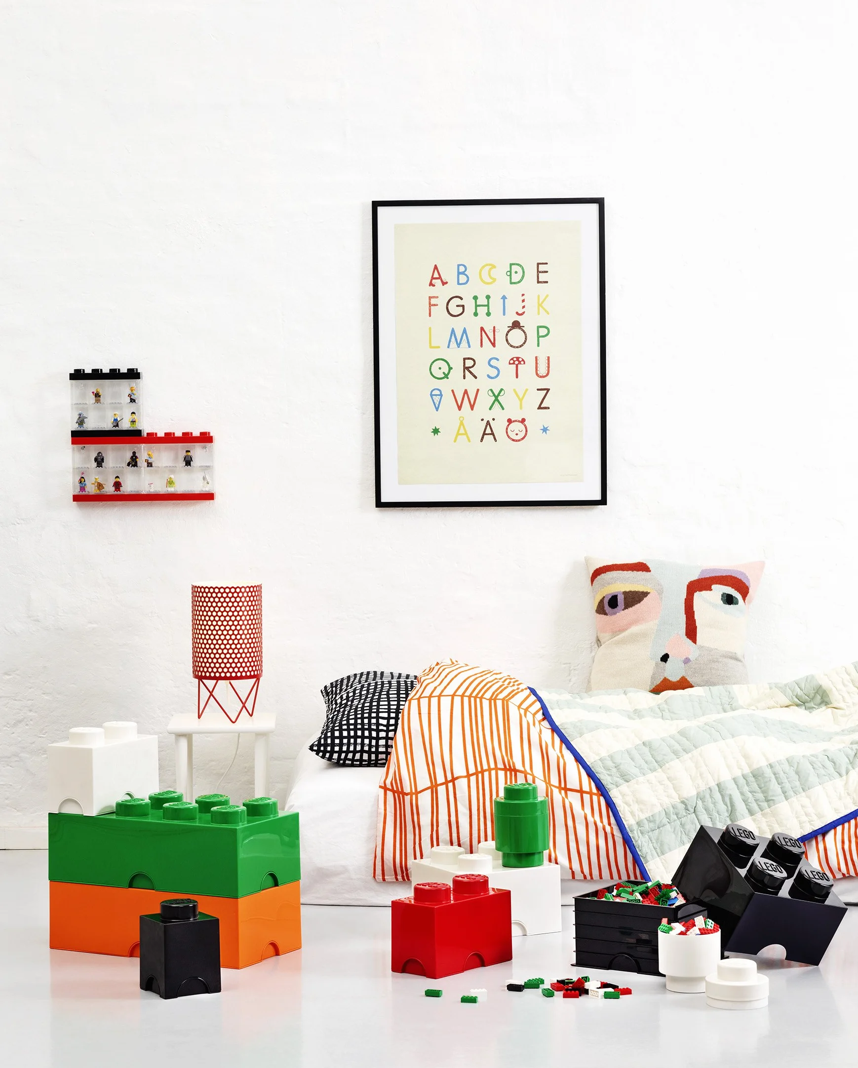 Lego Boîte de Rangement 4 Briques Plastique Noir 45 x 35 x 25 cm