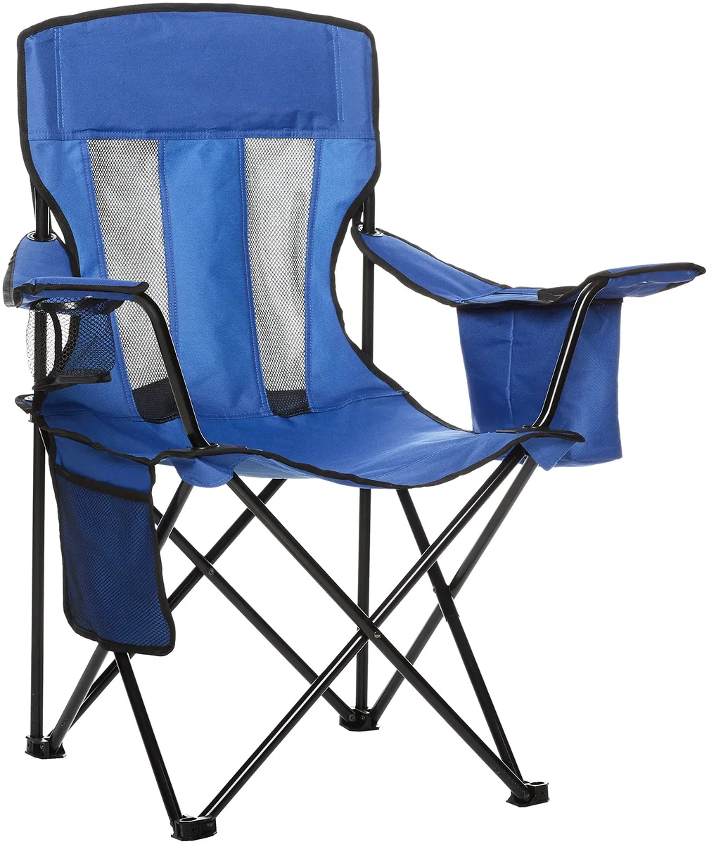 Amazon Basics Chaise de camping avec poche isotherme