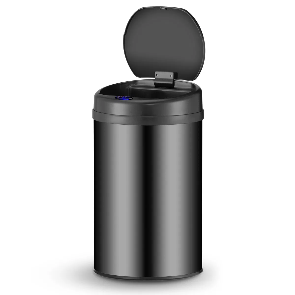 Juskys poubelle automatique avec capteur de 30 L - poubelle électrique, détecteur de mouvement, couvercle automatique, étanche, bague de serrage, cuisine - noir