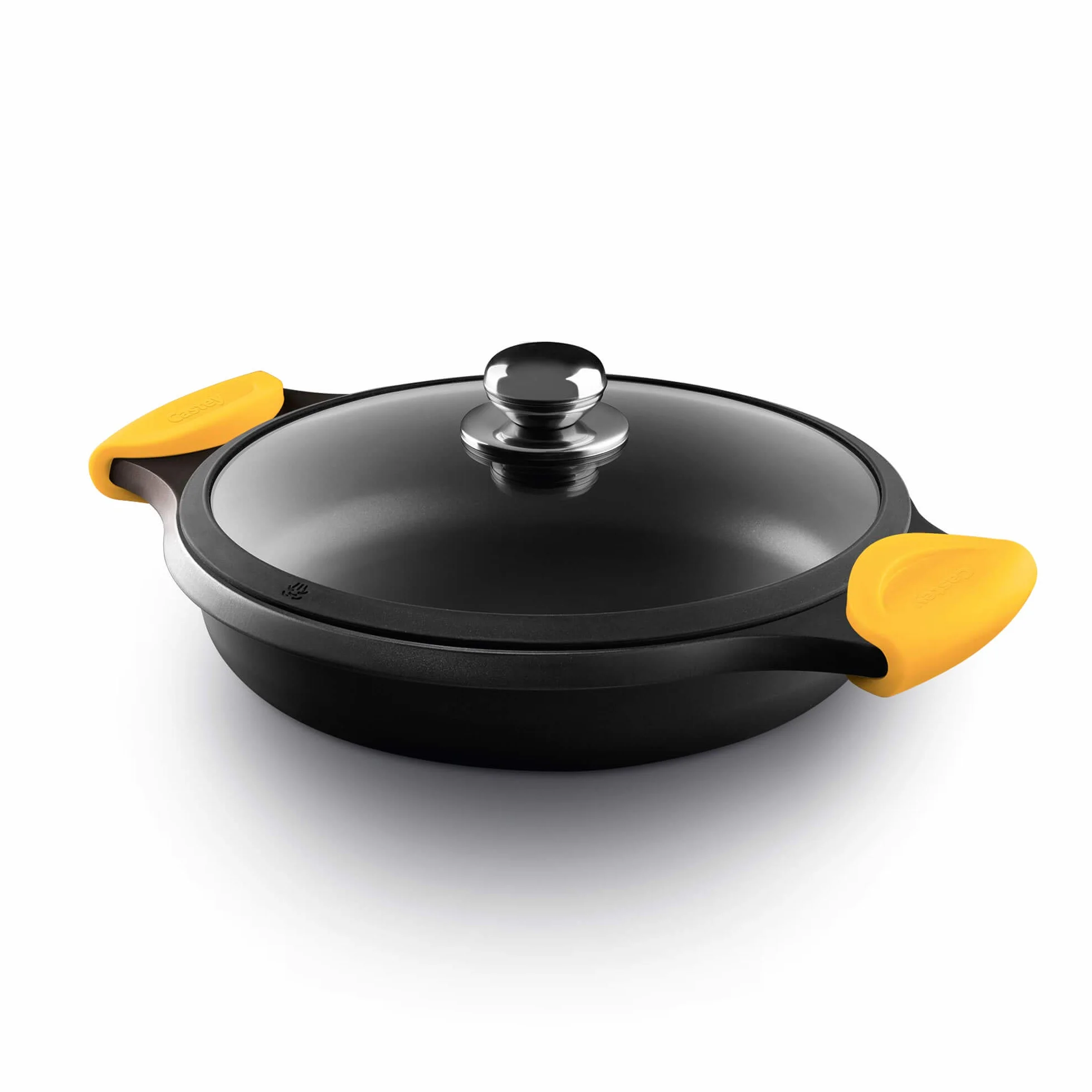 Casserole avec couvercle en argent/inox, polie, pour cuisinière, avec couvercle inclus