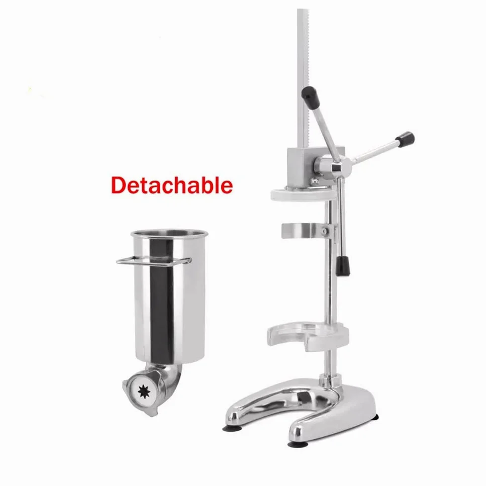Machine à Churros Manuelle, 2L/3L Machine à Churros Manuelle pour Donuts, 5 Types de moules, Machine à churrera espagnole Verticale en Acier Inoxydable, Petite Machine à bâtonnets de pâte