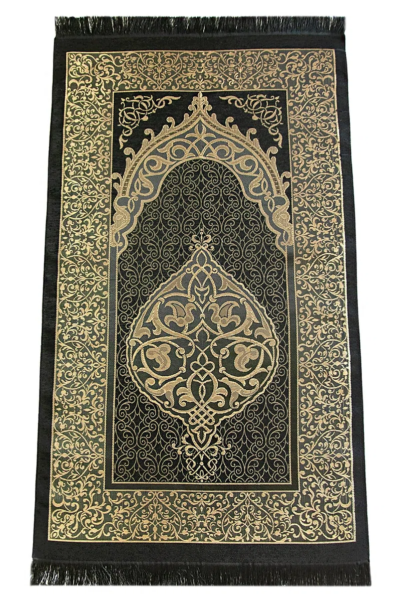 ihvan online, Le Saint Cor'an Kit d'exercices arabes avec stylo effaçable, coffret cadeau de prière pour hommes et femmes, tapis de prière musulmane, chaîne de prière, noir