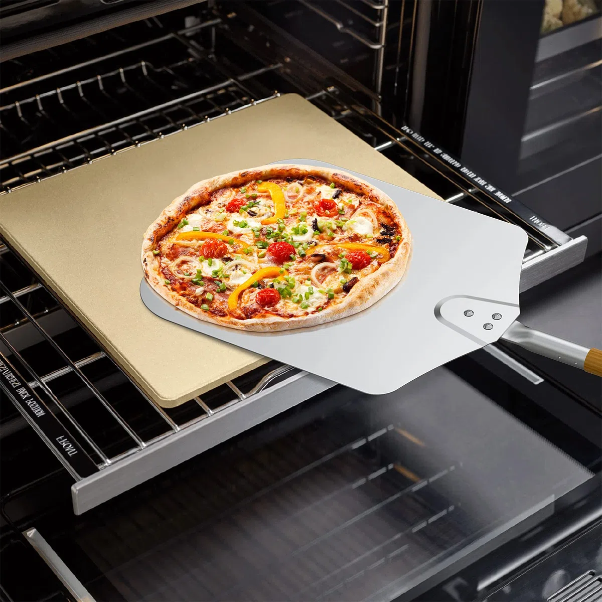 Mimiuo Pierre à Pizza Rectangulaire en Cordiérite, Pierre à Pizza for Ooni, pour la Préparation du Pain, de la Tarte flambée et de la Pizza, pour Four et Barbecue, Four et Grill, Gaz, 33 x 33 cm