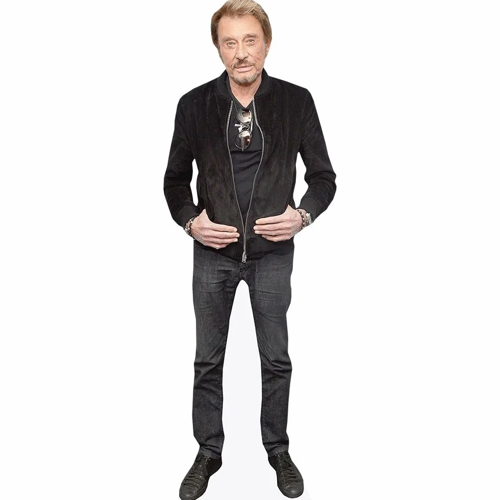 Johnny Hallyday (Black Outfit) Silhouette en Carton Grandeur Nature