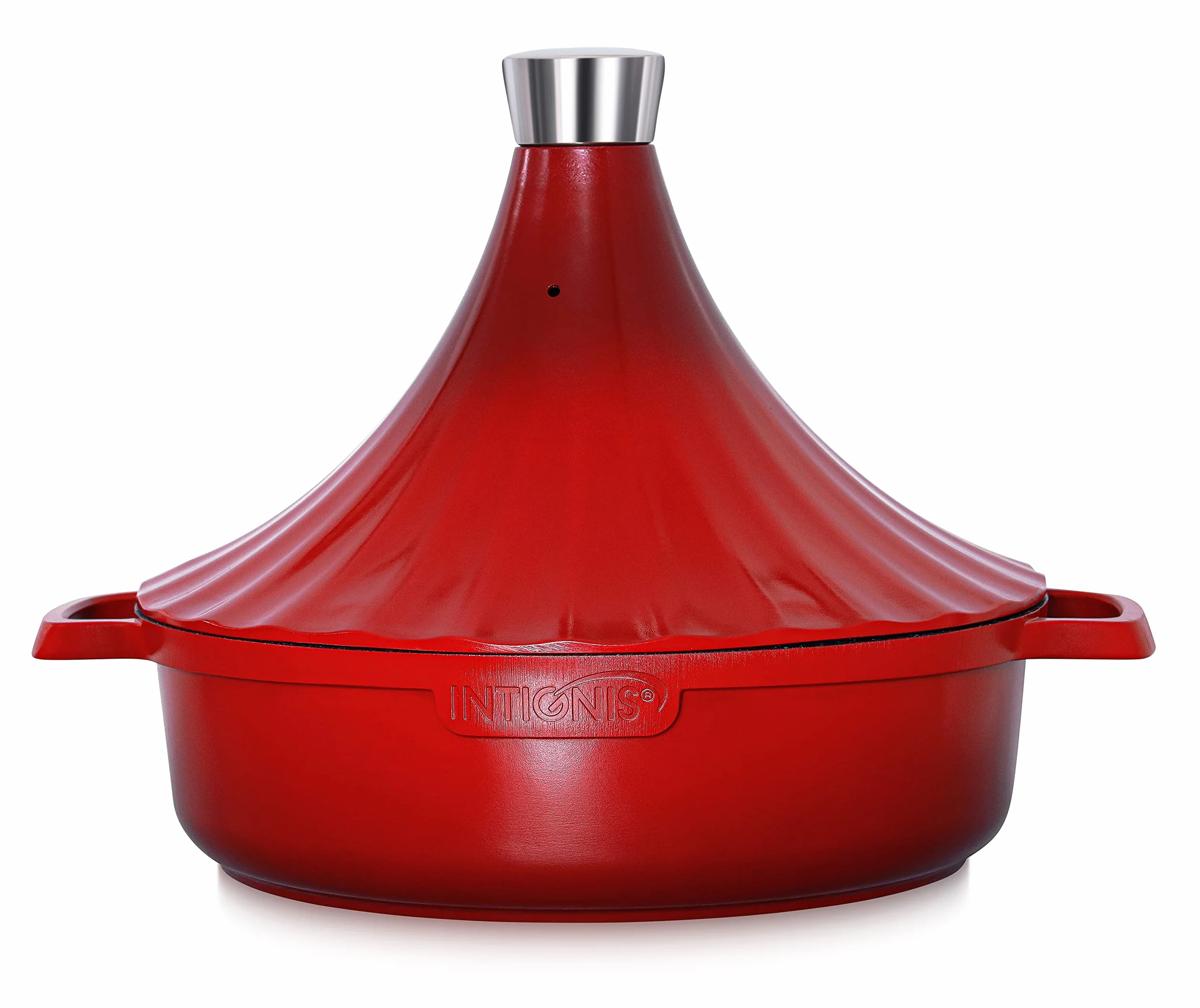 Tajine Marocain En Aluminium 28 Cm Avec Couvercle Auto-Arrosant – Plat À Tajine Pour Cuisson Lente Tous Feux Induction 4,2 L Antiadhésif Sans PFOA Passe Au Four