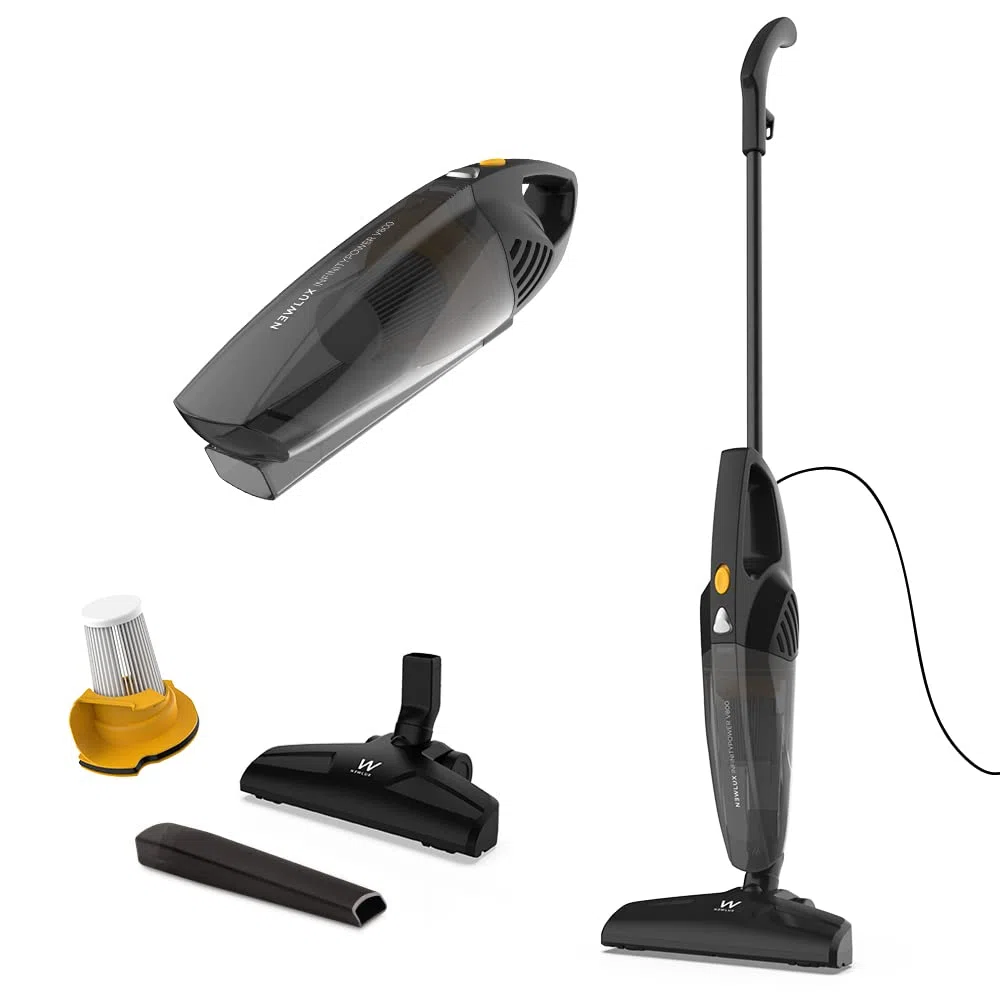 SAMBA NEWLUX- Aspirateur Balai avec Fil Vertical et à Main Mod Aspirateur Balai sans Sac 2 en 1, 800W, Léger, San Sac, Filtre HEPA, Boîte à poussière de 0.5 l.