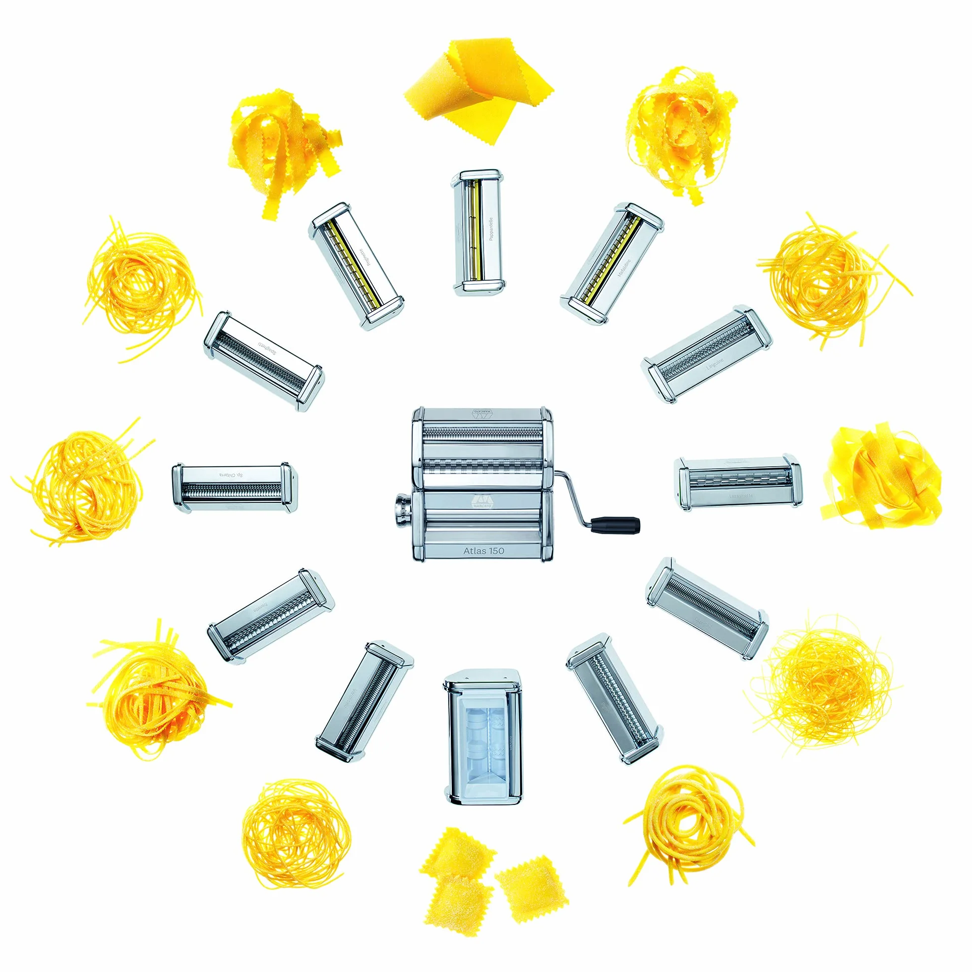 MARCATO 8323 Accessoire pour Machine à Pâtes, Argenté, 17,7 x 11,2 x 9 cm
