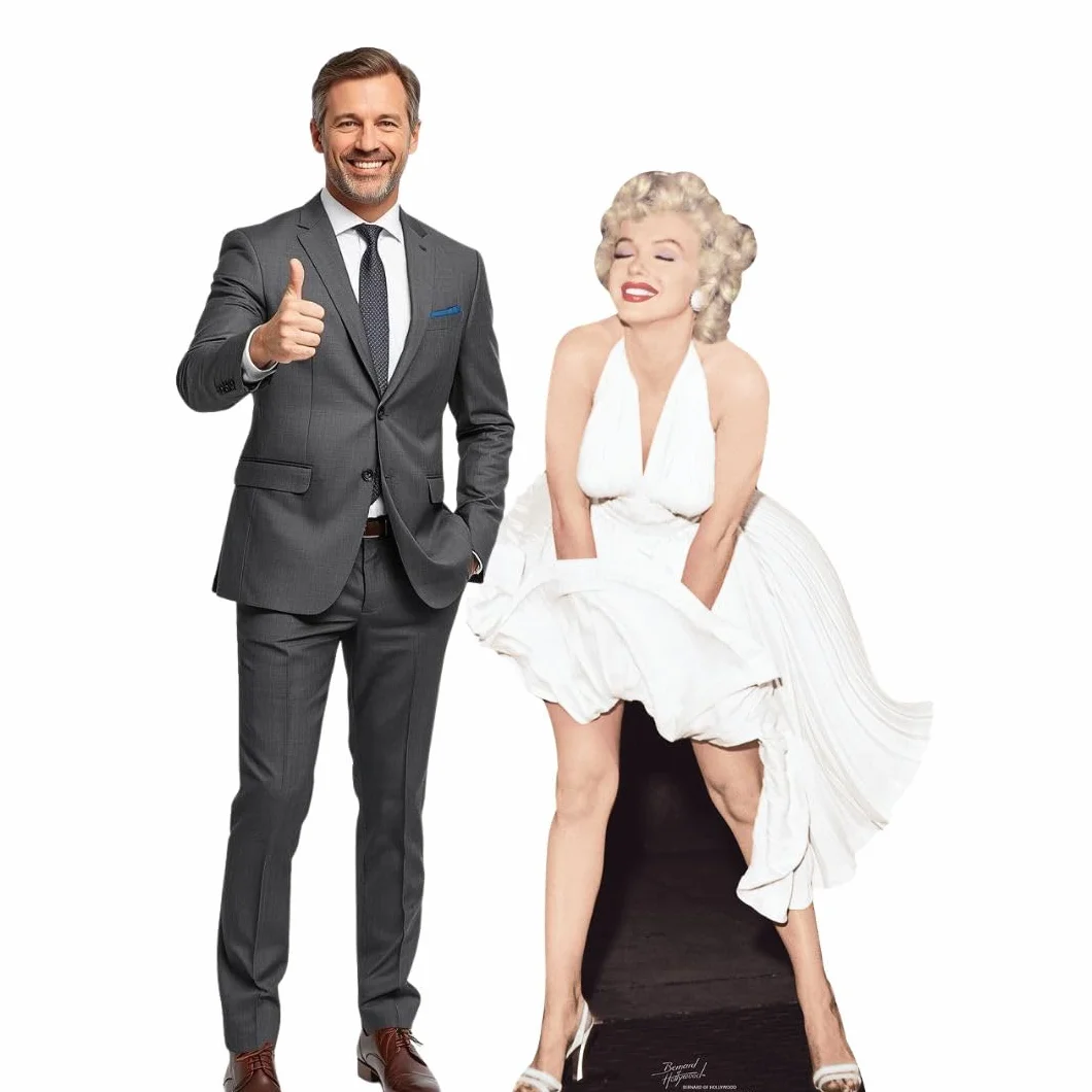 Star Cutouts Stsc279 Figurine Géante Marilyn Monroe Robe Blanche 157 Cm