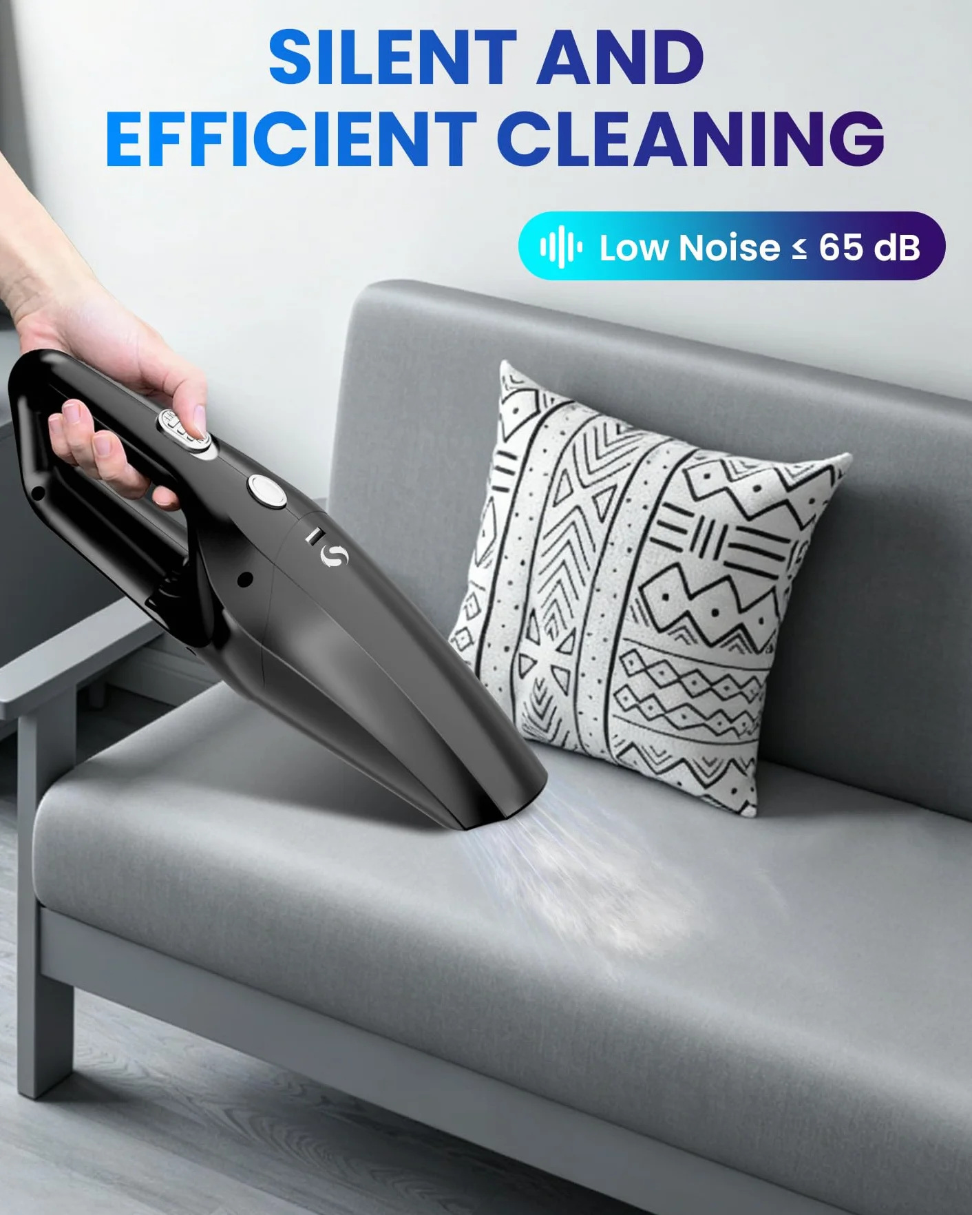 Aspirateur Voiture Puissant, Aspirateur à Main, Mini Aspirateur De Table avec Batterie Rechargeable, Aspirateurs sans Fil pour Homme Femme, pour Voiture, Poils d'animaux, Maison