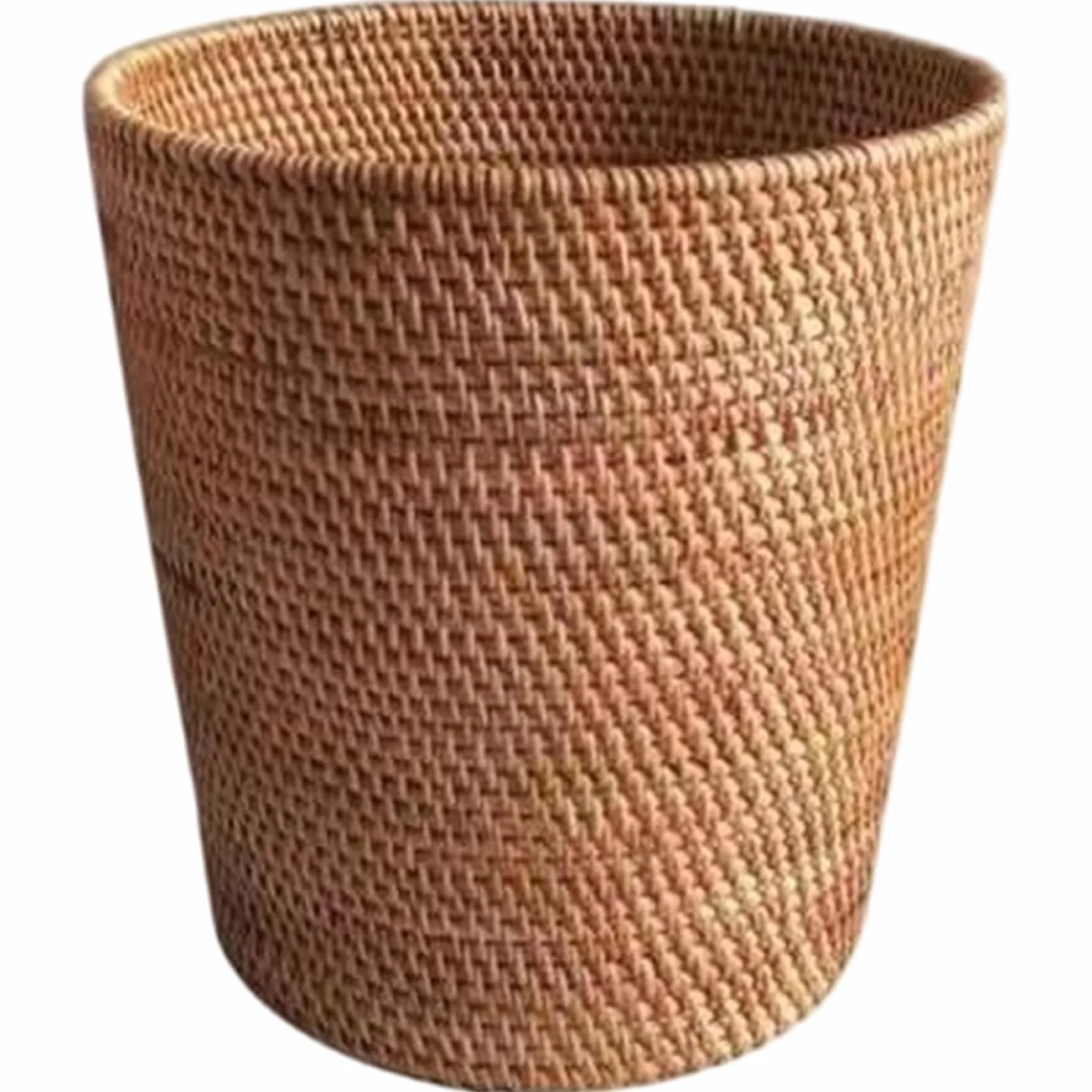 Poubelle Ronde en Rotin 24 x 28 cm pour Salle de Bain Chambre