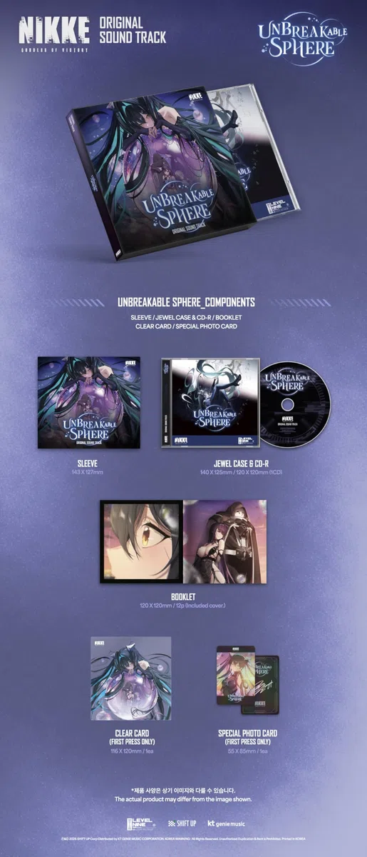 GODDESS OF VICTORY NIKKE OST avec suivi scellé (ensemble de 4 versions)