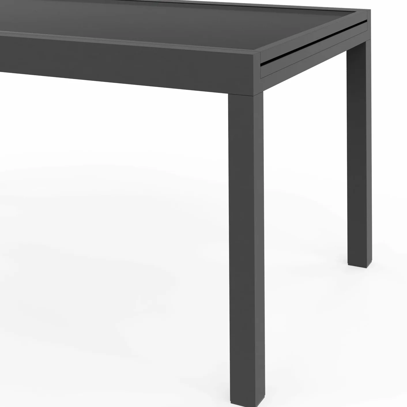 Table de Jardin Extensible Madrid 135-270 cm Gris Anthracite 8-12 Personnes