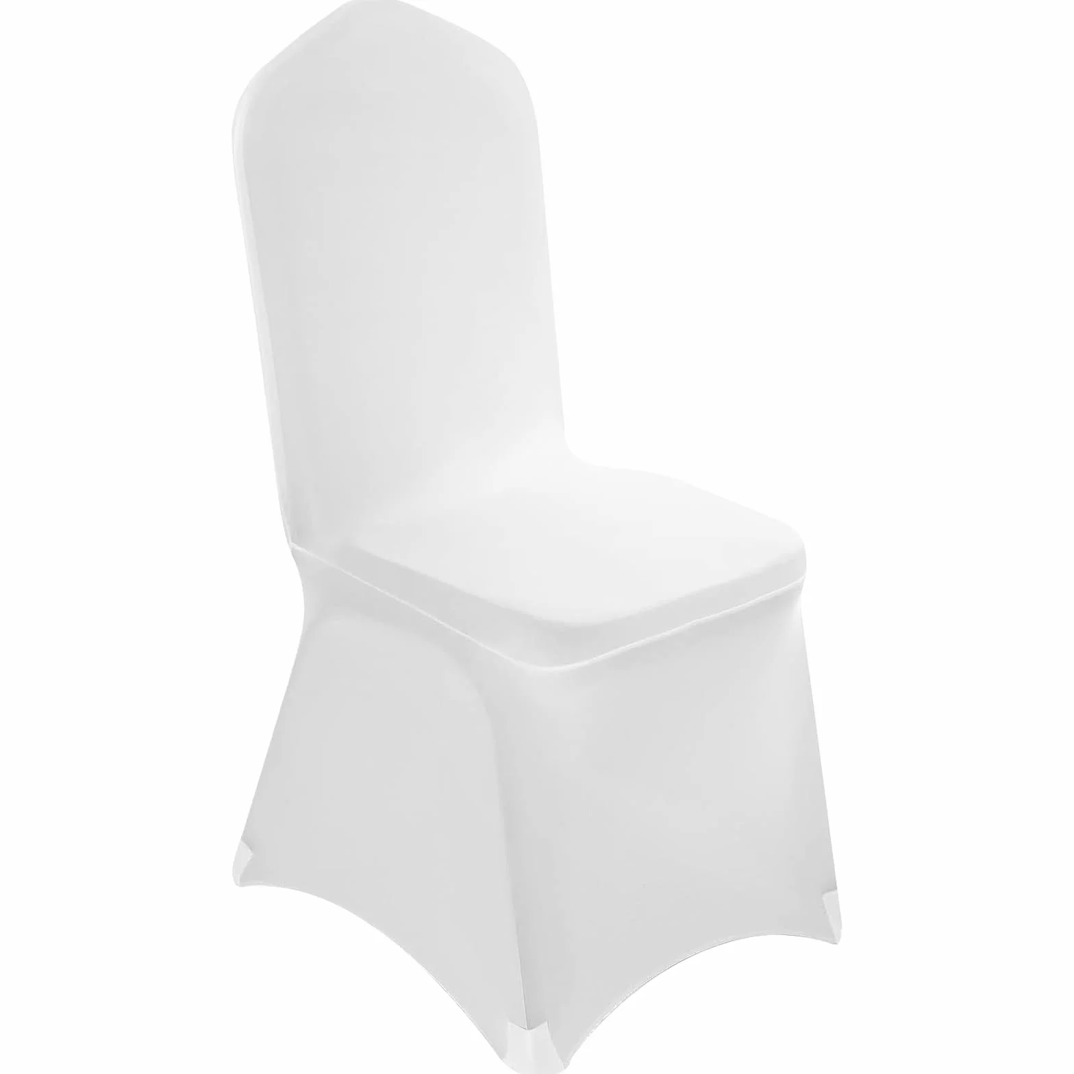 Housses de Chaises Blanches en Polyester Spandex 100 Pièces pour Mariages Fêtes Banquets