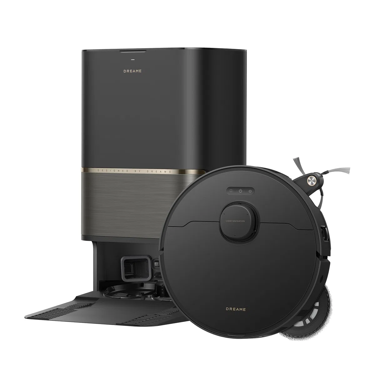 dreame L50s Pro Ultra Robot aspirateur Laveur, 30 000 Pa, 100 Jours de vidage Automatique, Nettoyage des serpillières à Haute température, Nettoyage des Bords et des Coins, Brosse Anti-enchevêtrement