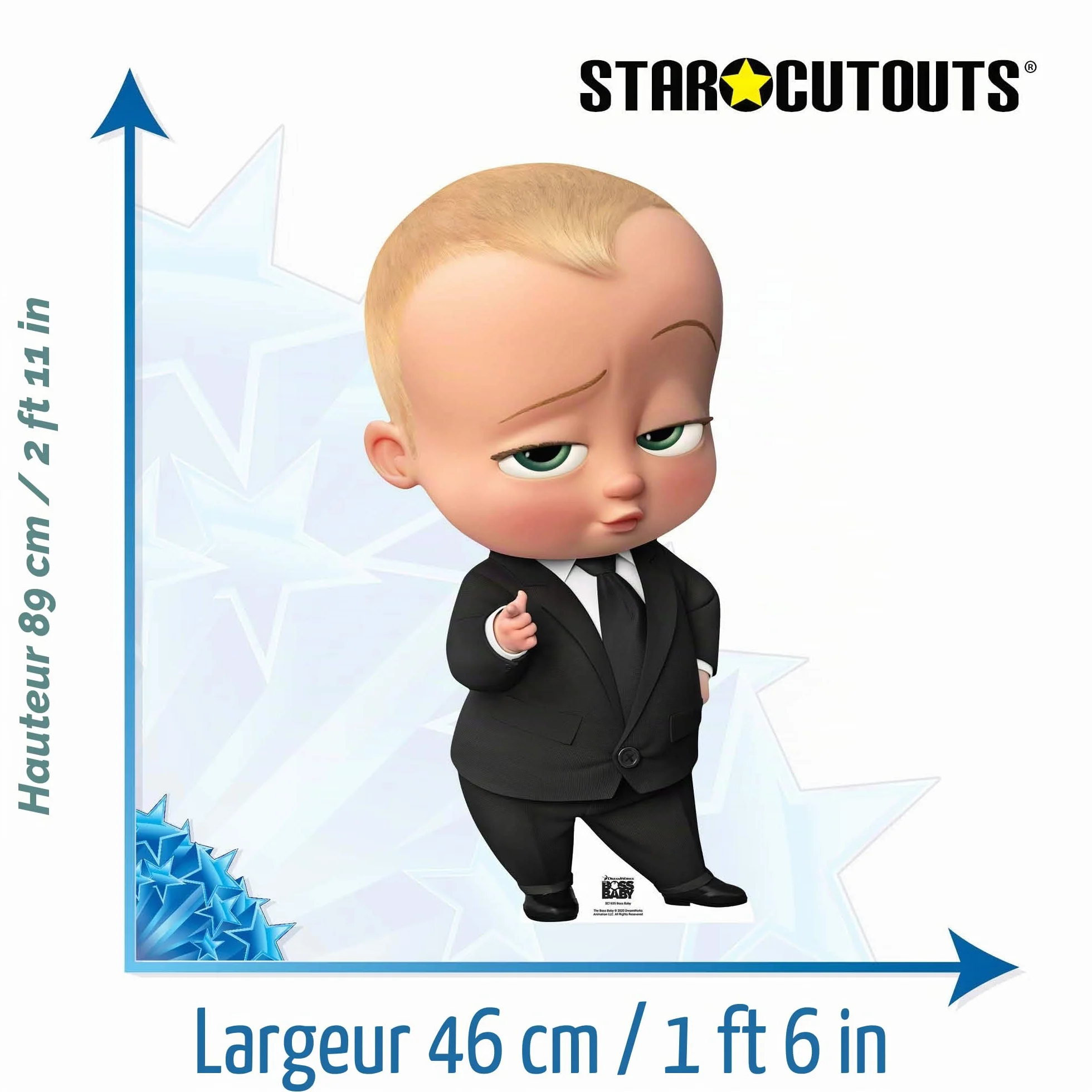 Boss Baby Grande découpe en carton pour fans anniversaires fêtes