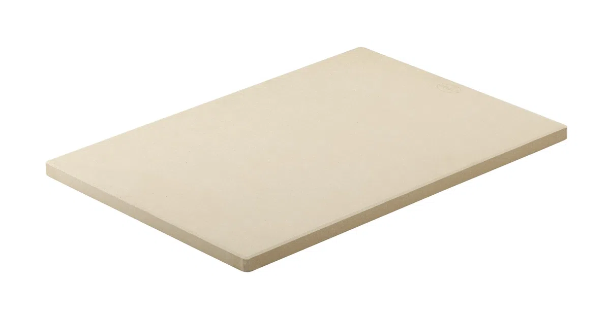 RÖSLE Pierre à pizza rectangulaire, de haute qualité en cordiérite pour la préparation de pizzas, tartes flambées, pain etc. sur le gril ou dans le four, 42 x 30 cm