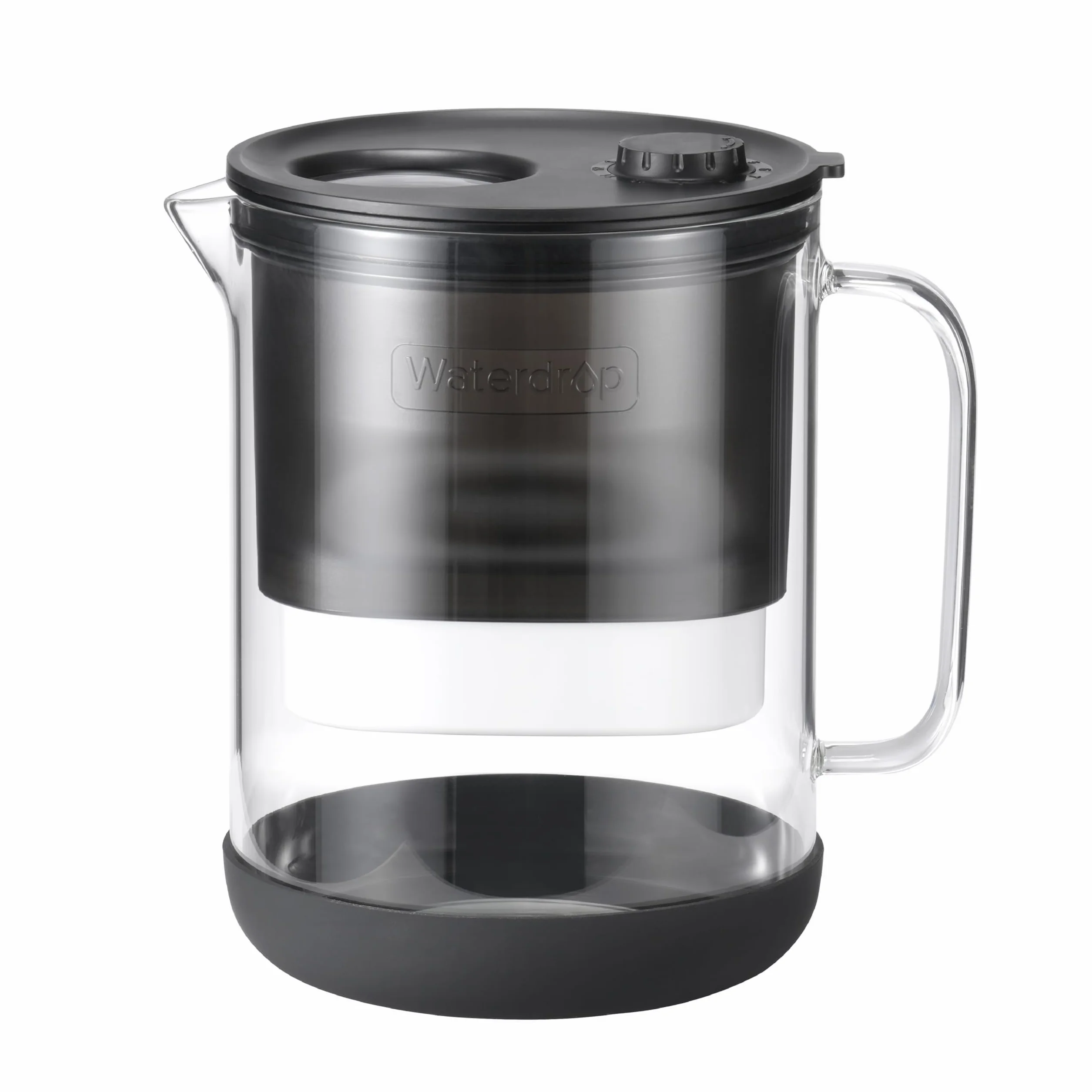 Waterdrop Carafe Filtrante en Verre de 2,5L avec Filtre de 2 Mois, Certifié NSF 53&42&372, Réduit les PFOA/SPFOS, Chlore, Cadmium, Cuivre, Mercure, WD-PT-72B