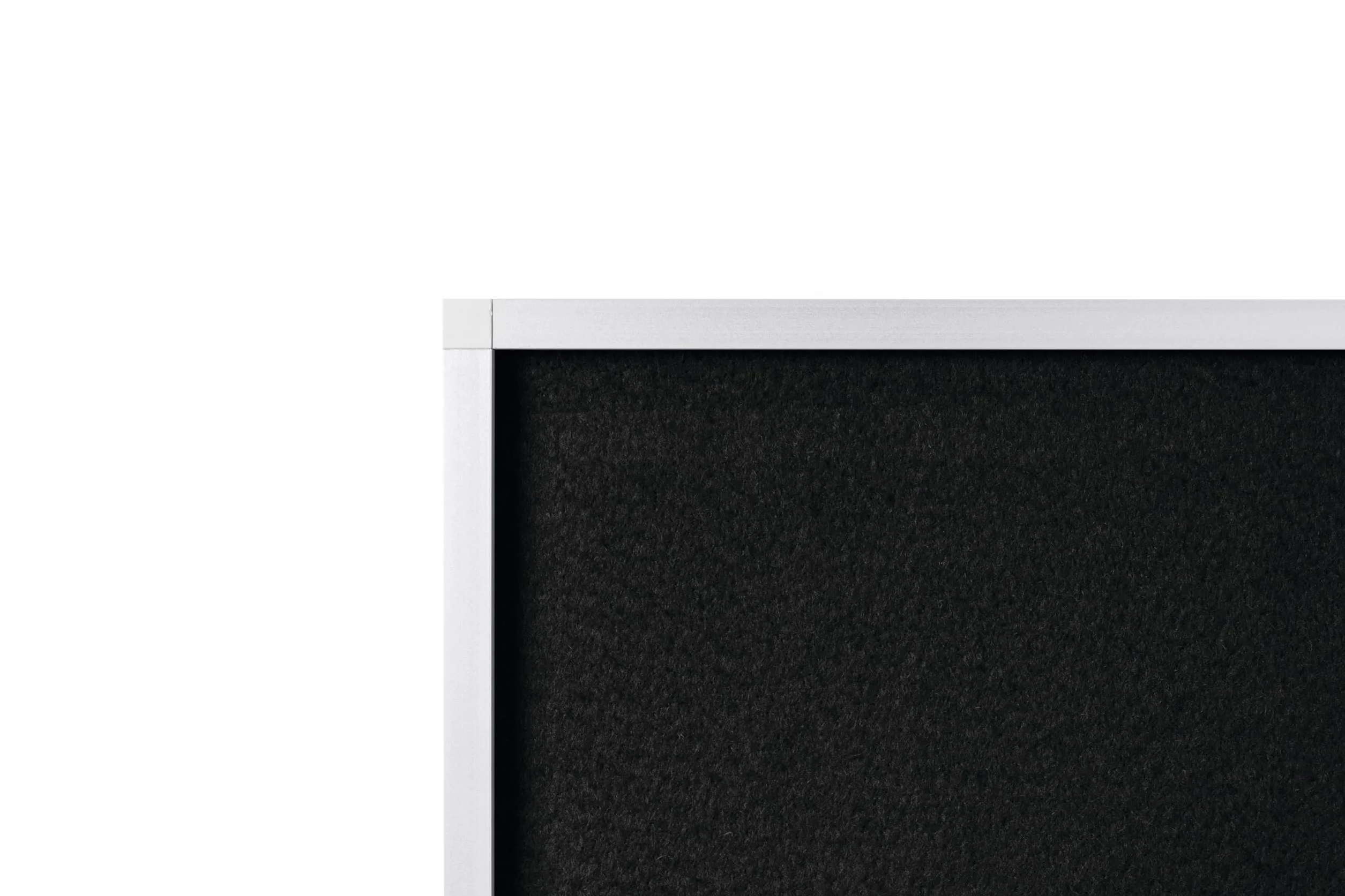 Bi-Office New Generation Tableau d'affichage en Feutre Cadre Aluminium 90 x 60 cm Noir