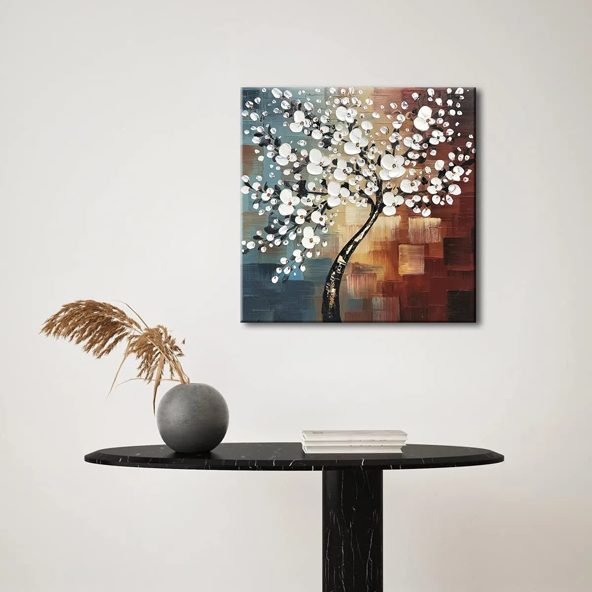 Wieco Art - UK -FL1089-6060 - Morning Glory - Peinture à l'huile sur toile peinte à la main - Motif floral - pour décoration murale