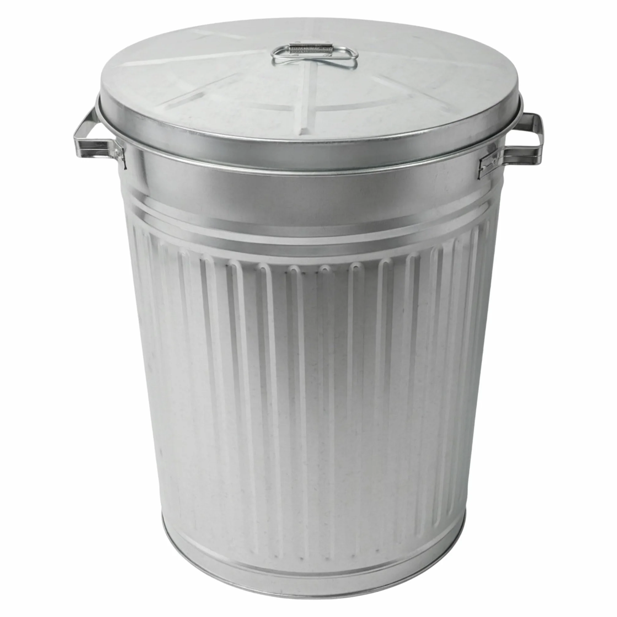 Spetebo – Poubelle en zinc avec couvercle – 55 litres – Taille XXL – Pour l'extérieur