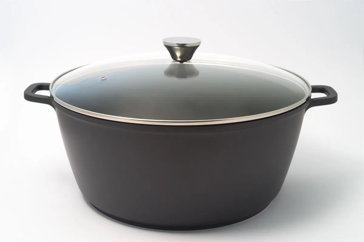 Mijoteuse haute 32 cm + couvercle verre - 10 Lt - fonte aluminium CERAMIQUE