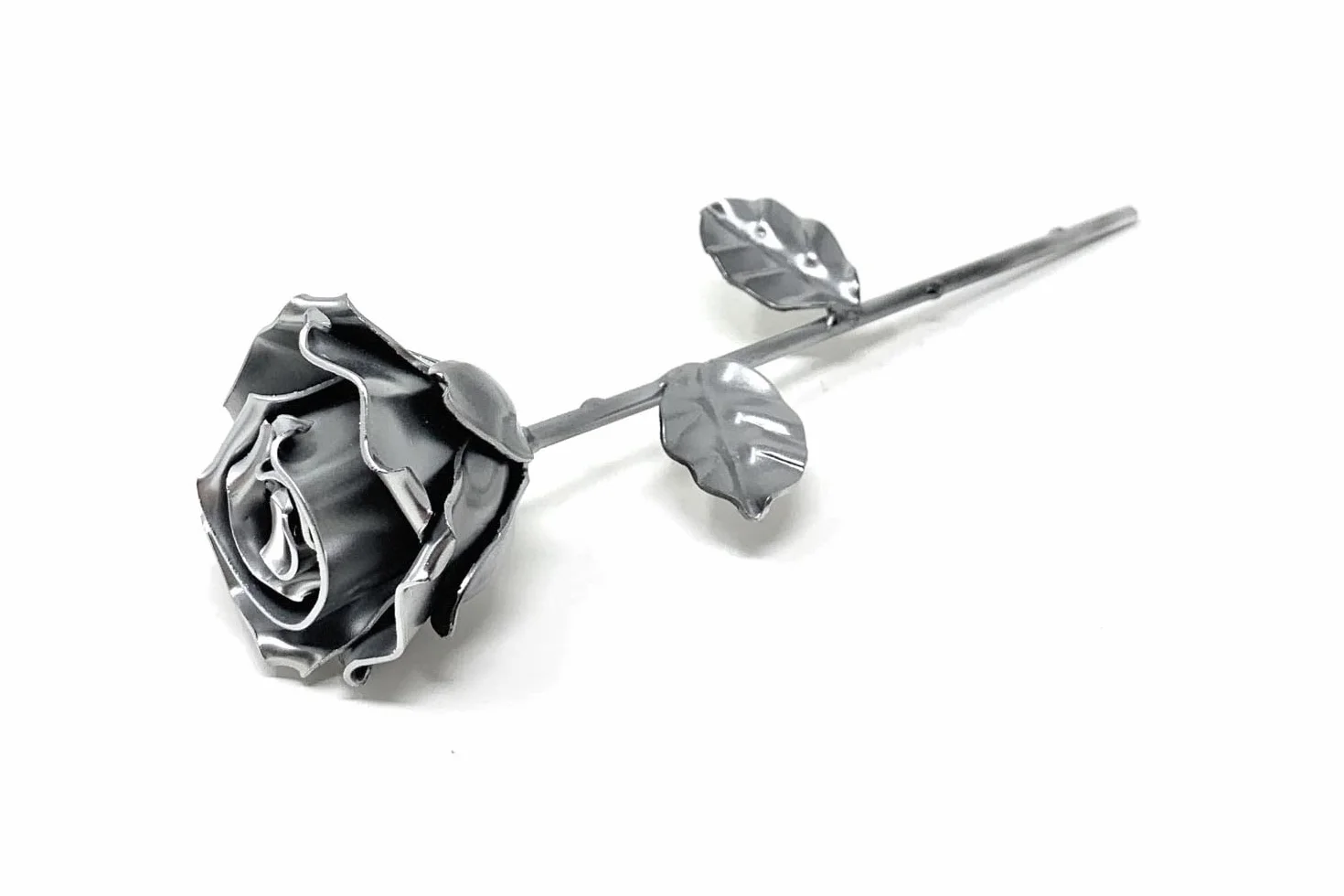Rose Éternelle en Fer Forgée à la Main Argent Forging Art Bcn