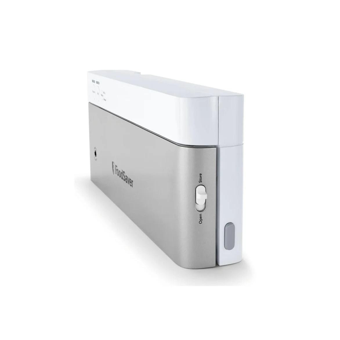FoodSaver Machine Sous Vide Alimentaire Compacte avec Accessoire Portatif | 1 Rouleau et 4 Sacs Sous Vide Inclus | argent avec finition blanche [VS0100X]