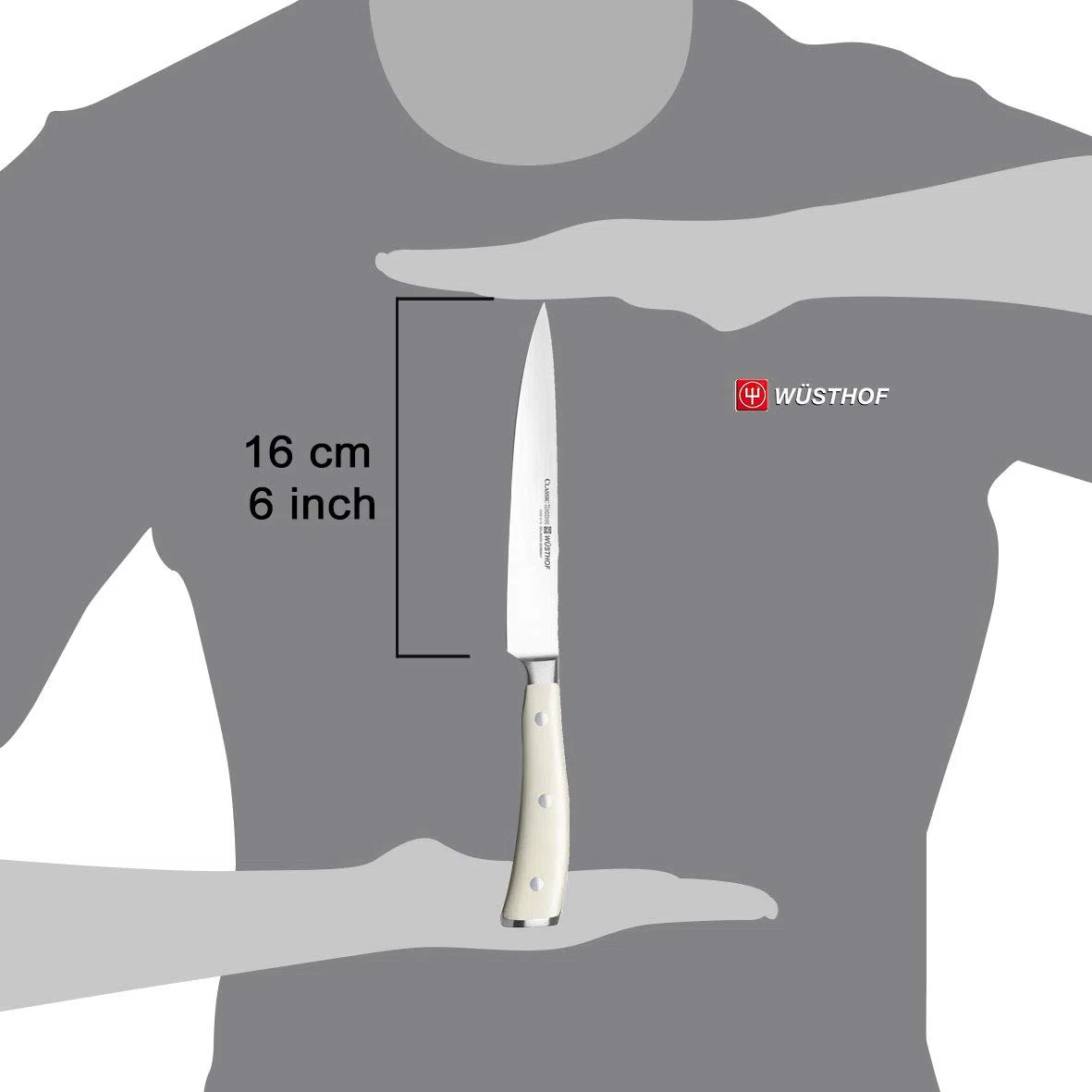 WÜSTHOF Classic Ikon creme Tranchelard 16 cm