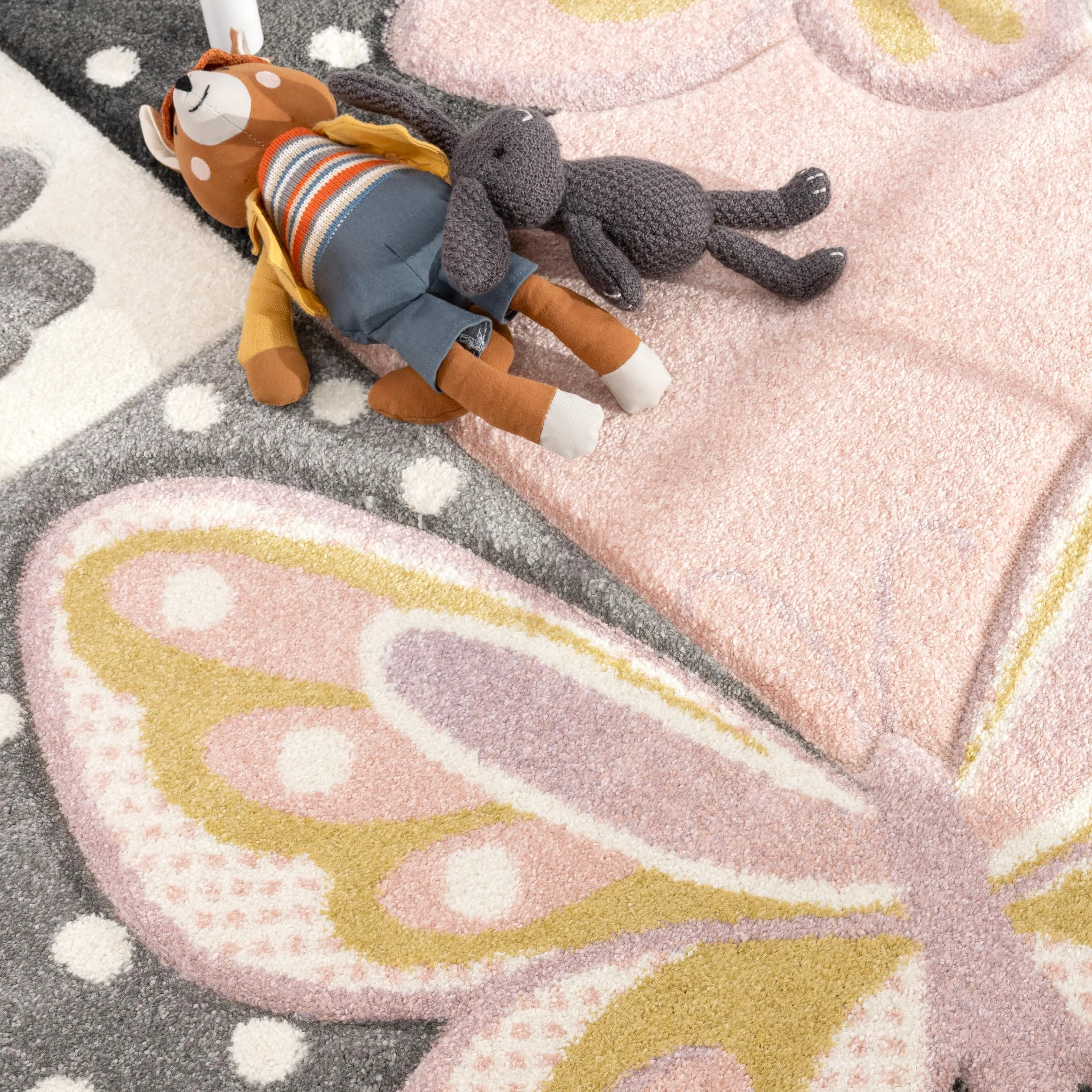 Paco Home Tapis Enfant Moderne Pastel Chambre Animaux 3D 120x170 cm